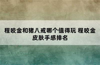 程咬金和猪八戒哪个值得玩 程咬金皮肤手感排名